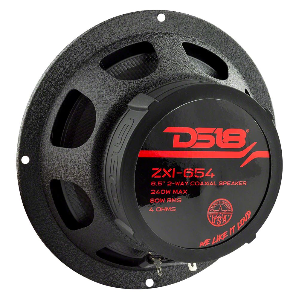 DS18 Mustang ZXI 6.50-Inch 2-Way Coaxial Speakers with Kevlar Cone