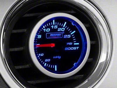 Prosport 52mm Performance Series Boost Gauge; Mechanical; 30 PSI; Blue/White (Universal; Some Adaptation May Be Required)