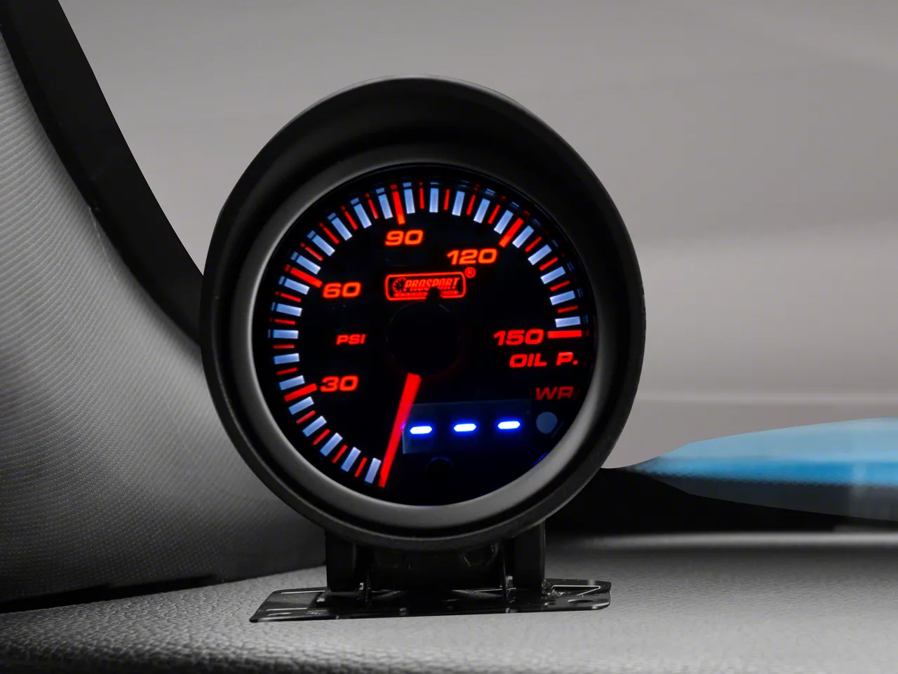Prosport Mustang 60mm JDM Series Dual Display Oil Pressure