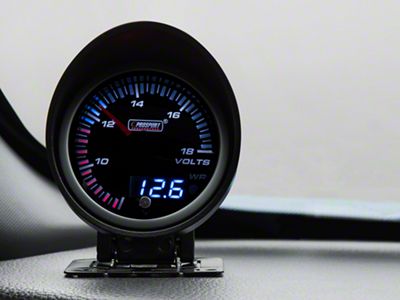 Prosport 60mm JDM Series Dual Display Volt Gauge; Electrical; Amber/White (Universal; Some Adaptation May Be Required)