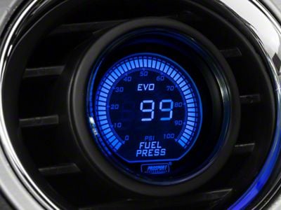 Prosport 52mm EVO Series Digital Fuel Pressure Gauge; Electrical; Blue/Red (Universal; Some Adaptation May Be Required)