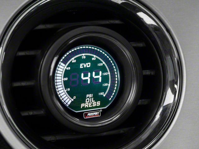 Prosport 52mm EVO Series Oil Pressure Digital Gauge; Electrical; Green/White (Universal; Some Adaptation May Be Required)