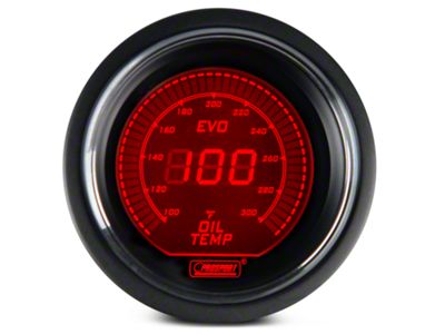 Prosport 52mm EVO Series Digital Oil Temperature Gauge; Electrical; Blue/Red (Universal; Some Adaptation May Be Required)