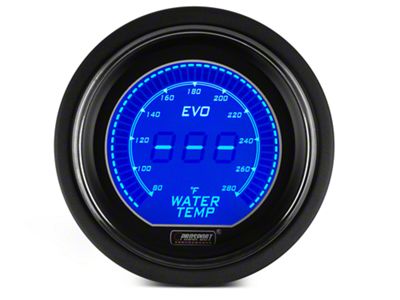 Prosport 52mm EVO Series Digital Water Temperature Gauge; Electrical; Blue/Red (Universal; Some Adaptation May Be Required)