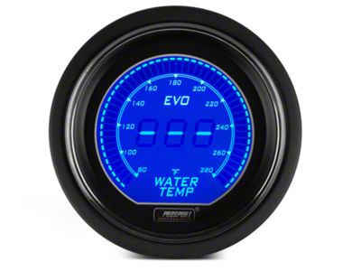 Prosport 52mm EVO Series Digital Water Temperature Gauge; Electrical; Blue/Red (Universal; Some Adaptation May Be Required)