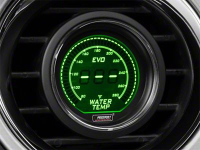 Prosport 52mm EVO Series Digital Water Temperature Gauge; Electrical; Green/White (Universal; Some Adaptation May Be Required)