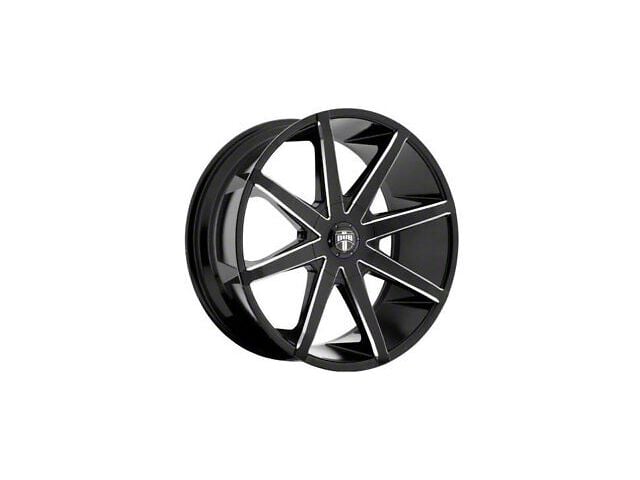 DUB Push Gloss Black Milled Wheel; 20x8.5 (06-10 RWD Charger)