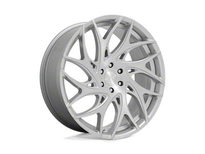 DUB G.O.A.T. Silver Brushed Face Wheel; 20x9; 35mm Offset (16-24 Camaro)