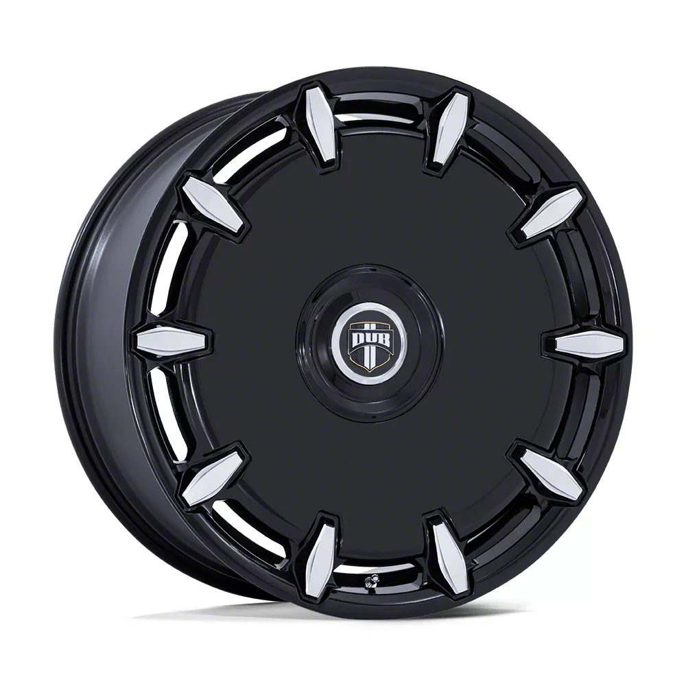 DUB Challenger Honcho Gloss Black Milled Wheel; 24x9; 38mm
