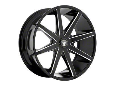 DUB Push Gloss Black Milled Wheel; 20x8.5 (08-23 RWD Challenger, Excluding Widebody)