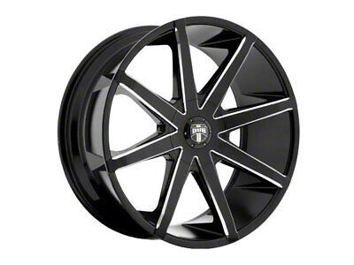 DUB Push Gloss Black Milled Wheel; 20x8.5 (11-23 RWD Charger, Excluding Widebody)