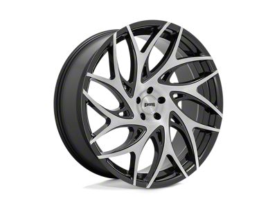 DUB G.O.A.T. Brushed Face with Gloss Black Dark Tint Spokes Wheel; Front Only; 20x9 (20-24 Corvette C8 Stingray)