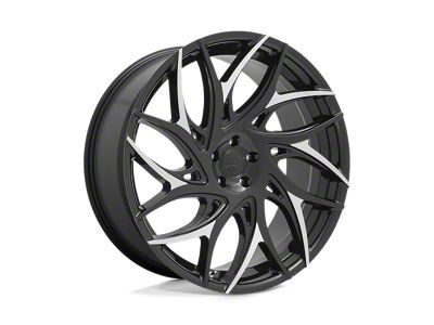 DUB G.O.A.T. Gloss Black Machined Wheel; Front Only; 20x9 (20-24 Corvette C8 Stingray)