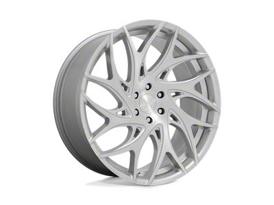 DUB G.O.A.T. Silver Brushed Face Wheel; Front Only; 20x9 (20-24 Corvette C8 Stingray)