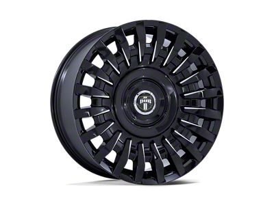 DUB Honcho Gloss Black Milled Wheel; 22x9; 38mm Offset (21-25 Mustang Mach-E)
