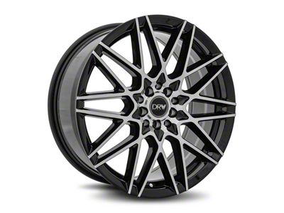 Dynamic Racing Wheels D17 Gloss Black Machined Wheel; 17x7; 40mm Offset (79-93 Mustang, Excluding Cobra)