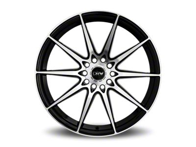 Dynamic Racing Wheels D19 Gloss Black Machined Wheel; 18x8 (15-23 Mustang EcoBoost w/o Performance Pack, V6)