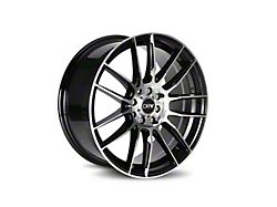 Dynamic Racing Wheels D22 Gloss Black Machined Wheel; 17x7.5; 38mm Offset (79-93 Mustang w/ 5-Lug Conversion)
