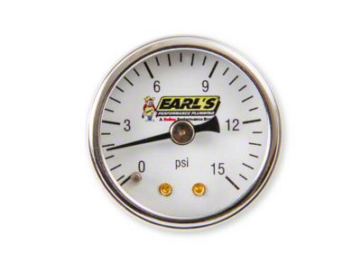 Fuel Pressure Gauge; 0 to 15 PSI (Universal; Some Adaptation May Be Required)