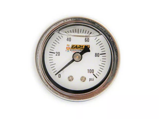 Oil-Filled Pressure Gauge; 0 to 100 PSI (Universal; Some Adaptation May Be Required)