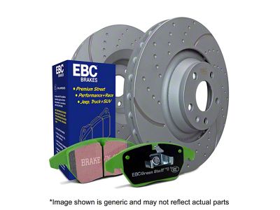 EBC Brakes Stage 10 Greenstuff 2000 Brake Rotor and Pad Kit; Rear (93-97 Camaro w/ Rear Disc Brakes)