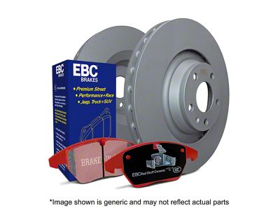 EBC Brakes Stage 12 Redstuff Brake Rotor and Pad Kit; Rear (93-97 Camaro w/ Rear Disc Brakes)