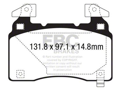 EBC Brakes Stage 4 Redstuff Brake Rotor and Pad Kit; Front (16-24 Camaro SS w/ 4-Piston Front Calipers)