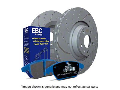 EBC Brakes Stage 6 Bluestuff Brake Rotor and Pad Kit; Front (16-24 Camaro SS w/ 4-Piston Front Calipers)