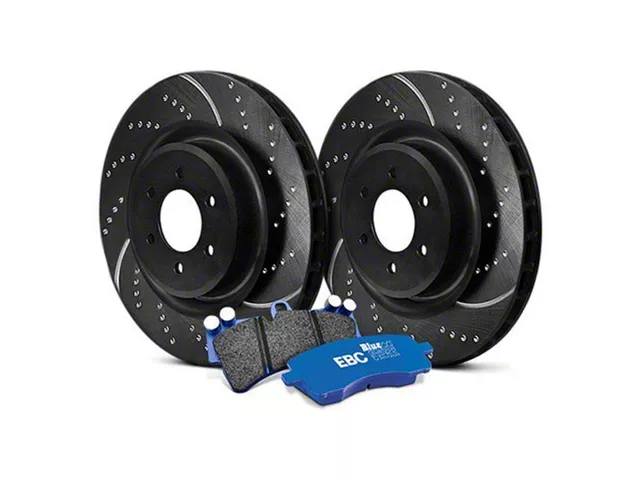 EBC Brakes Stage 6 Bluestuff Brake Rotor and Pad Kit; Front (16-24 Camaro SS w/ 4-Piston Front Calipers)