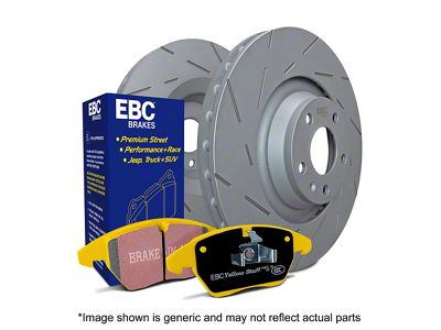 EBC Brakes Stage 9 Yellowstuff Brake Rotor and Pad Kit; Rear (93-97 Camaro w/ Rear Disc Brakes)