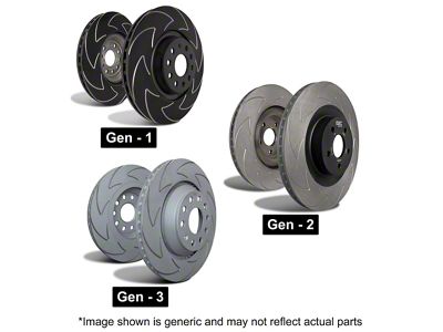 EBC Brakes BSD Slotted Rotors; Front Pair (08-10 Challenger SRT8; 11-23 6.4L HEMI Challenger w/ 4-Piston Calipers)