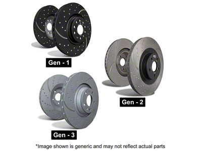 EBC Brakes GD Sport Slotted Rotors; Rear Pair (08-10 Challenger 6.1L HEMI Challenger; 11-23 6.4L HEMI Challenger w/ 4-Piston Brembo Calipers)