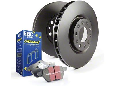 EBC Brakes Stage 1 Ultimax Brake Rotor and Pad Kit; Front (09-10 Challenger SE; 11-23 V6 Challenger w/ Solid Rear Rotors)