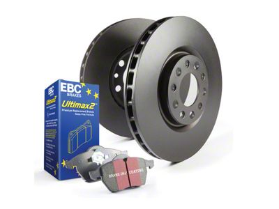 EBC Brakes Stage 1 Ultimax Brake Rotor and Pad Kit; Front (12-23 5.7L HEMI Challenger; 12-18 Challenger SXT Plus)