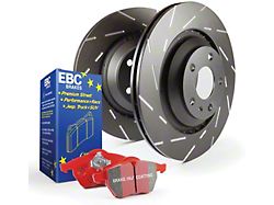 EBC Brakes Stage 4 Redstuff Brake Rotor and Pad Kit; Front (09-10 Challenger SE; 11-23 V6 Challenger w/ Solid Rear Rotors)