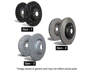 EBC Brakes USR Series Sport Slotted Rotors; Front Pair (08-10 6.1L HEMI Challenger; 11-23 6.4L HEMI Challenger w/ 4-Piston Brembo Calipers)