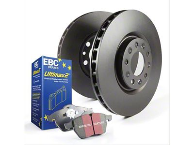 EBC Brakes Stage 1 Ultimax Brake Rotor and Pad Kit; Rear (06-10 2.7L, 3.5L Charger SE; 06-10 Charger SXT w/ Solid Rear Rotors; 11-23 V6 Charger w/ Solid Rear Rotors)