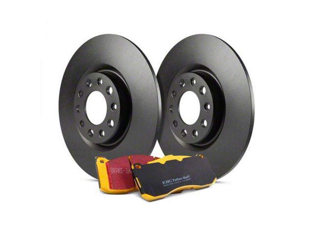 EBC Brakes Stage 13 Yellowstuff Brake Rotor and Pad Kit; Rear (06-10 2.7L, 3.5L Charger SE; 06-10 Charger SXT w/ Solid Rear Rotors; 11-23 V6 Charger w/ Solid Rear Rotors)