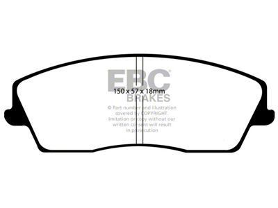 EBC Brakes Stage 4 Redstuff Brake Rotor and Pad Kit; Front (06-10 2.7L, 3.5L Charger SE; 06-10 Charger SXT w/ Solid Rear Rotors; 11-23 V6 Charger w/ Solid Rear Rotors)