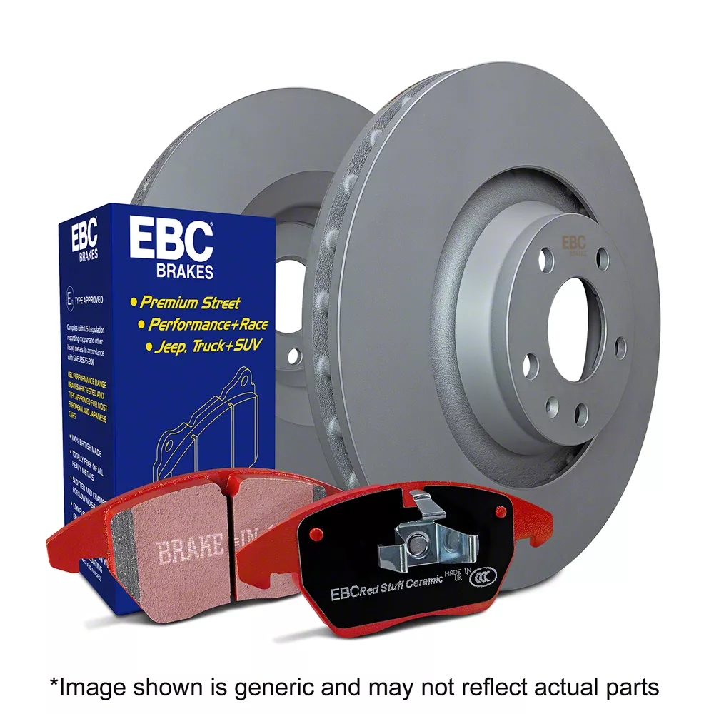EBC Brakes Corvette Stage 12 Redstuff Brake Rotor and Pad Kit; Front ...