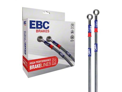 EBC Brakes Stainless Braided Brake Lines; Front and Rear (14-19 Corvette C7 Stingray)