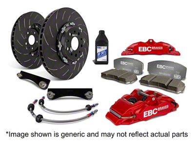EBC Brakes Apollo Balanced Front Big Brake Kit; Black Calipers (05-10 Mustang GT)