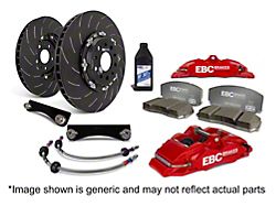 EBC Brakes Apollo Balanced Front Big Brake Kit; Blue Calipers (05-10 Mustang GT)