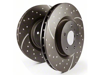 EBC Brakes GD Sport Slotted Rotors; Rear Pair (15-23 Mustang GT, EcoBoost w/ Performance Pack)