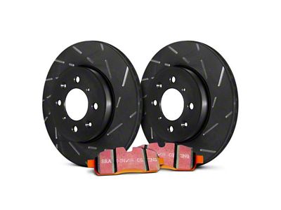 EBC Brakes Stage 15 Orangestuff Brake Rotor and Pad Kit; Front (15-23 Mustang EcoBoost w/o Performance Pack, V6)