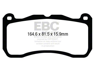 EBC Brakes Stage 4 Redstuff Brake Rotor and Pad Kit; Front (13-14 Mustang GT500)