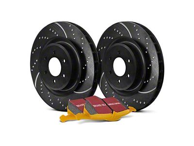 EBC Brakes Stage 5 Yellowstuff Brake Rotor and Pad Kit; Front (87-93 5.0L Mustang, Excluding Cobra)