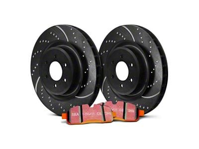 EBC Brakes Stage 8 Orangestuff Brake Rotor and Pad Kit; Front (15-23 Mustang GT w/o Performance Pack, EcoBoost w/ Performance Pack)