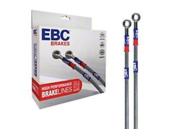 EBC Brakes Stainless Braided Brake Lines; Front and Rear (1986 5.0L Mustang)