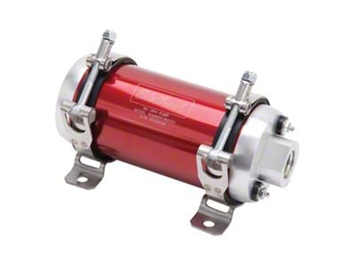 Edelbrock In-Line Red Electric Fuel Pump; 80 GPH (Universal; Some Adaptation May Be Required)